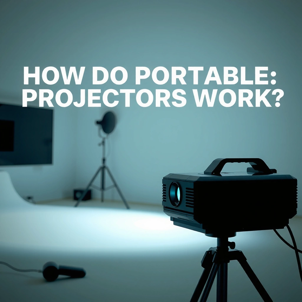 Diagram illustrating how portable projectors receive and process video signals.