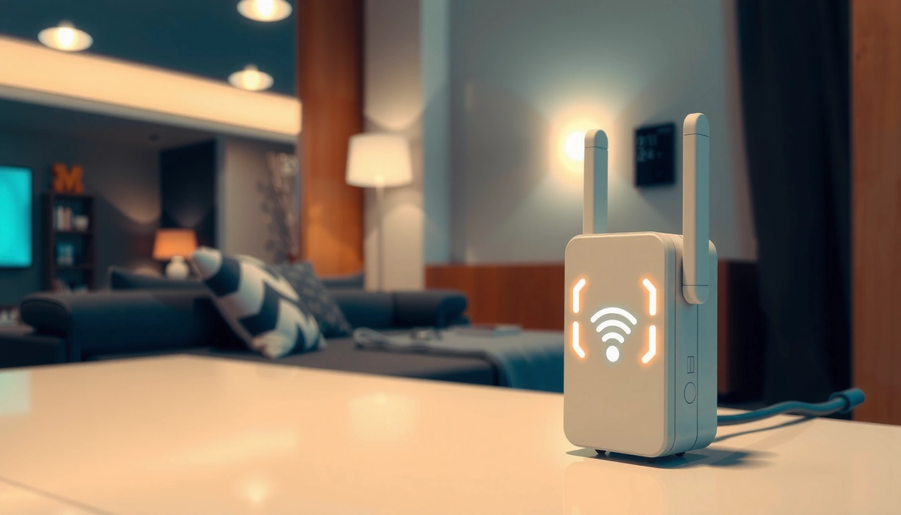 Diagram explaining what a WiFi repeater is and how it works in boosting signal strength.