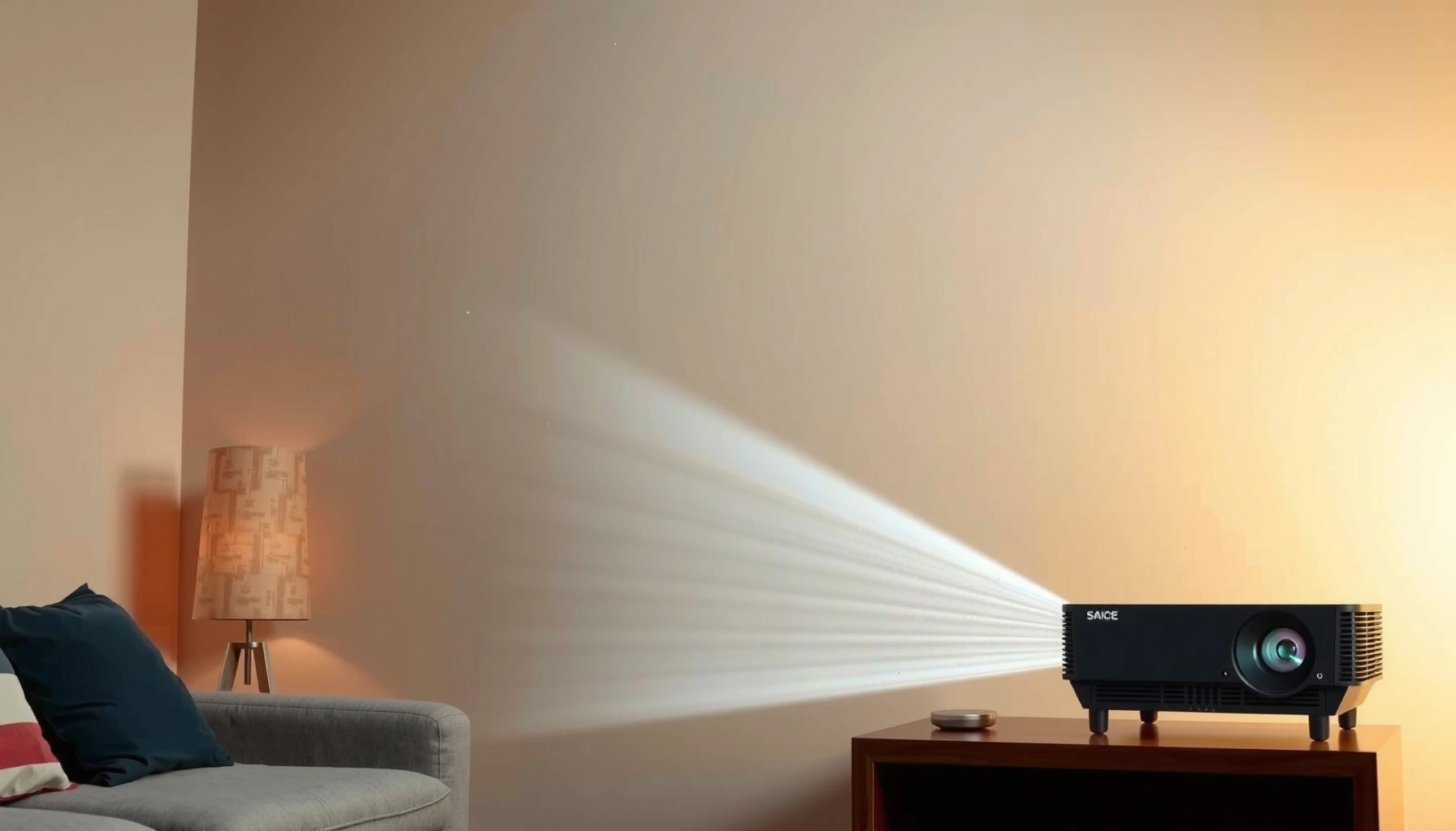 Illustration explaining how wireless projectors work with key components and technology.