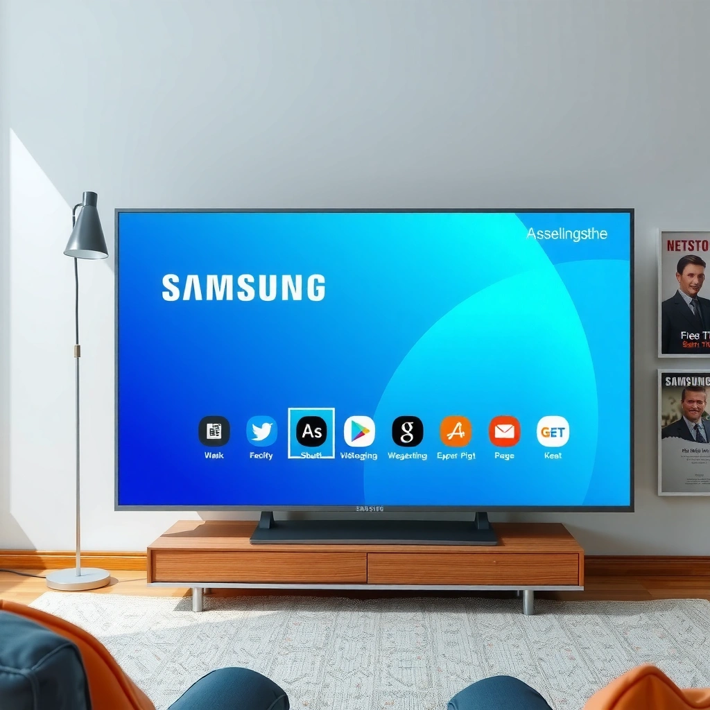 Samsung Smart TV home screen showing how to uninstall apps step-by-step