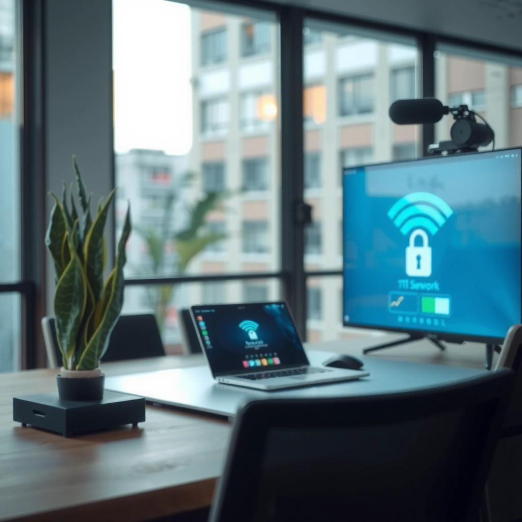 A person updating router firmware to secure WiFi network and enhance protection