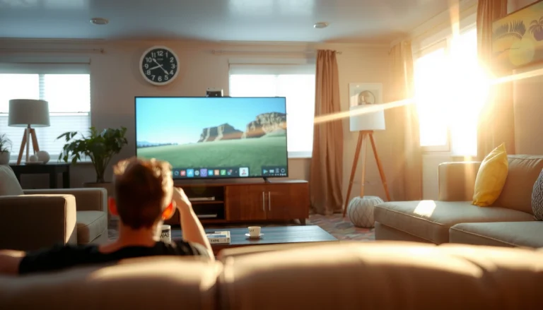 A projector setup in a bright room, demonstrating its use during the day.