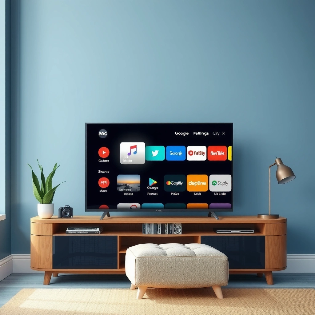 Person using streaming apps on a smart TV as an alternative to cable TV.
