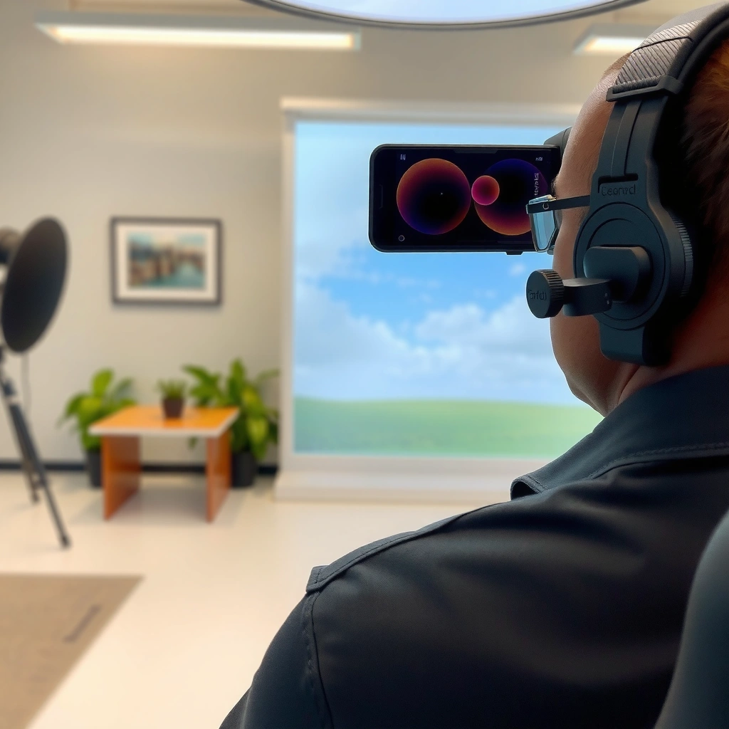 Illustration showing how viewing distance impacts focus and eye comfort while using screens.