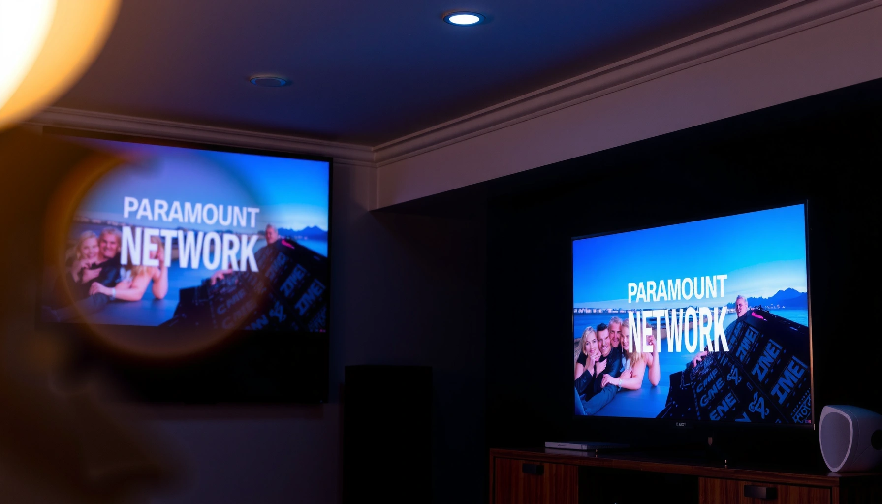 Steps to watch Paramount Network on a Smart TV, showcasing the interface and settings.