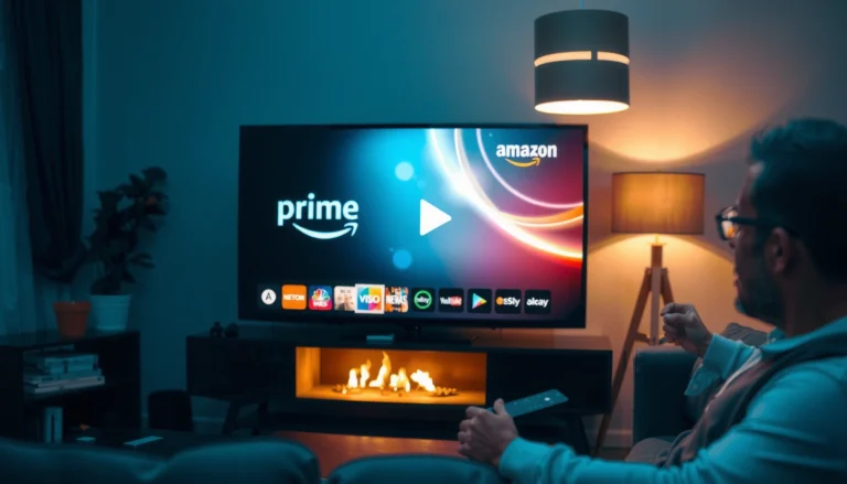 User navigating Amazon Prime Video app on a Smart TV screen.