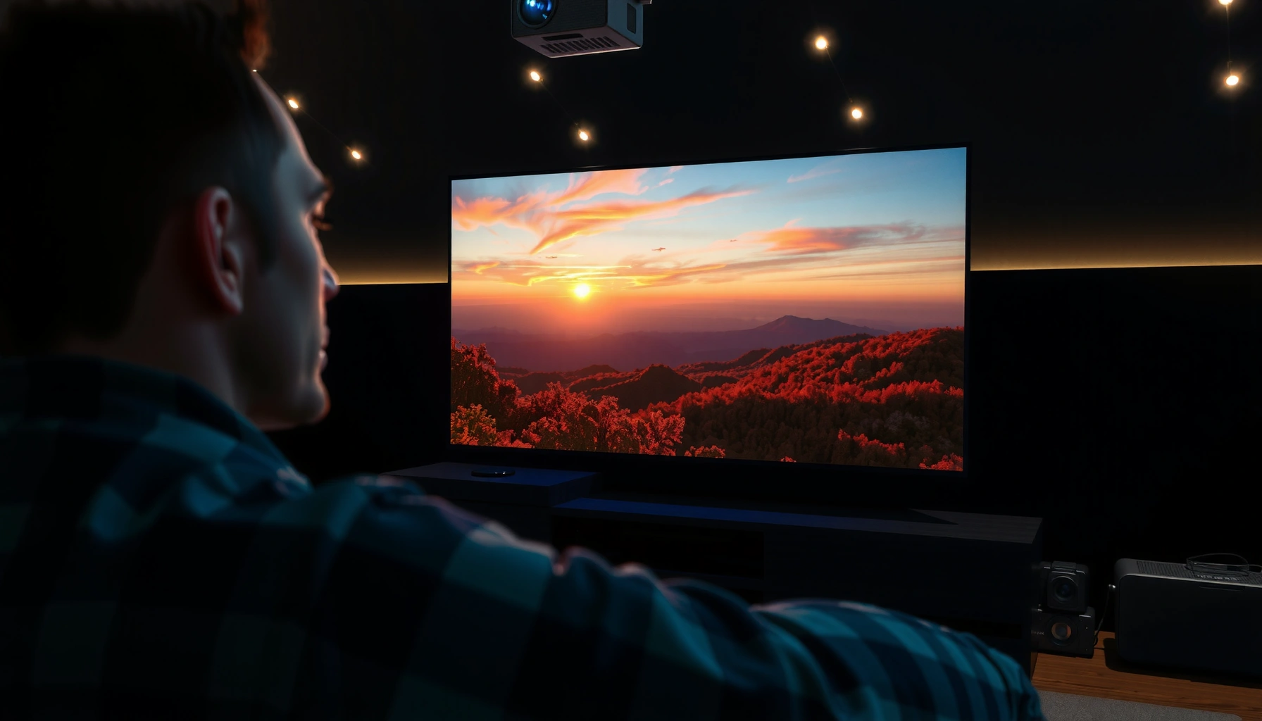 Step-by-step setup guide for watching TV on a projector with clear instructions.