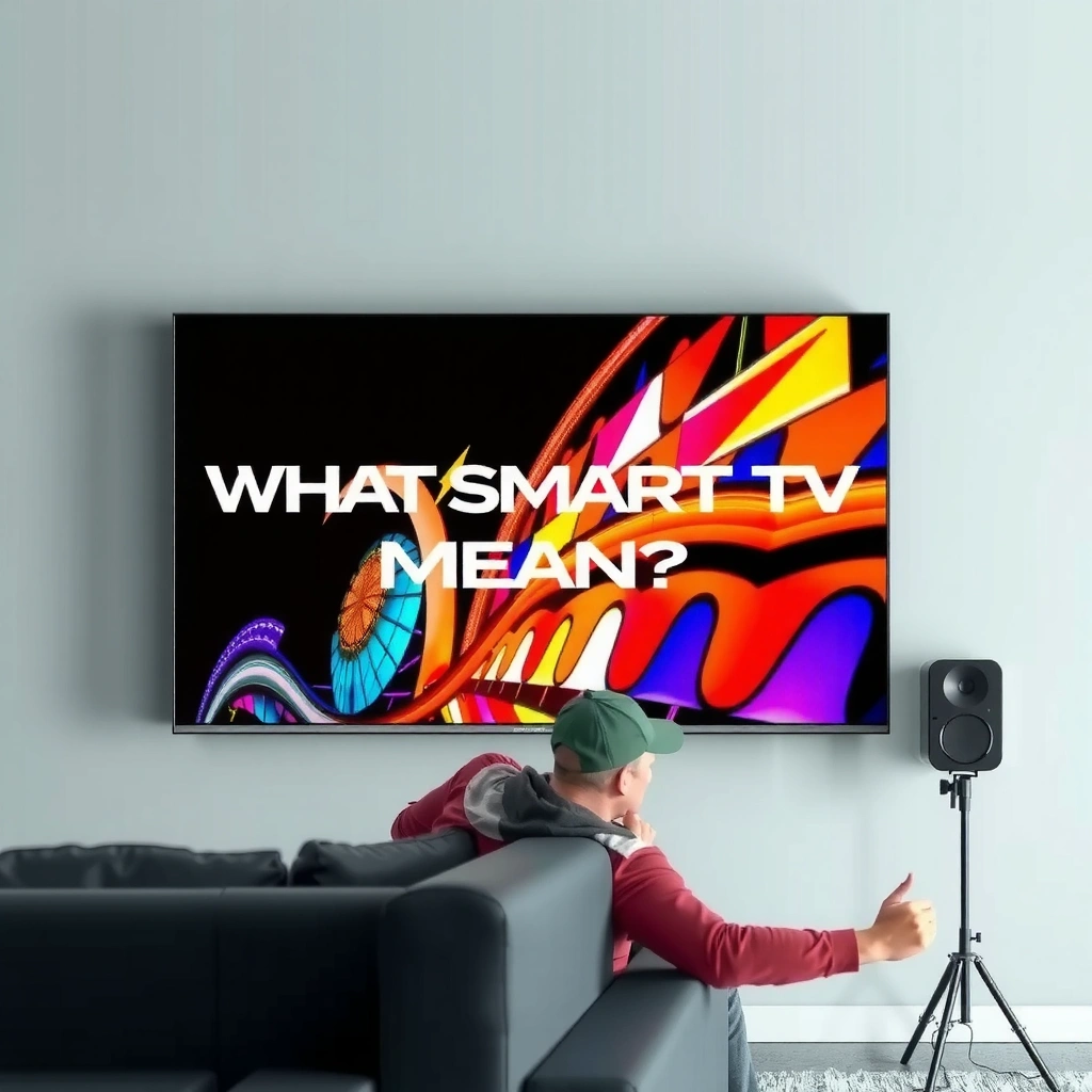 An infographic explaining the meaning of Smart TV and its features.