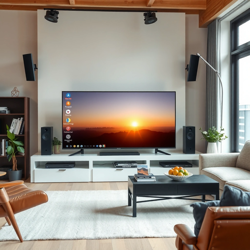 An infographic explaining the features that make a TV smart, including internet connectivity and apps.