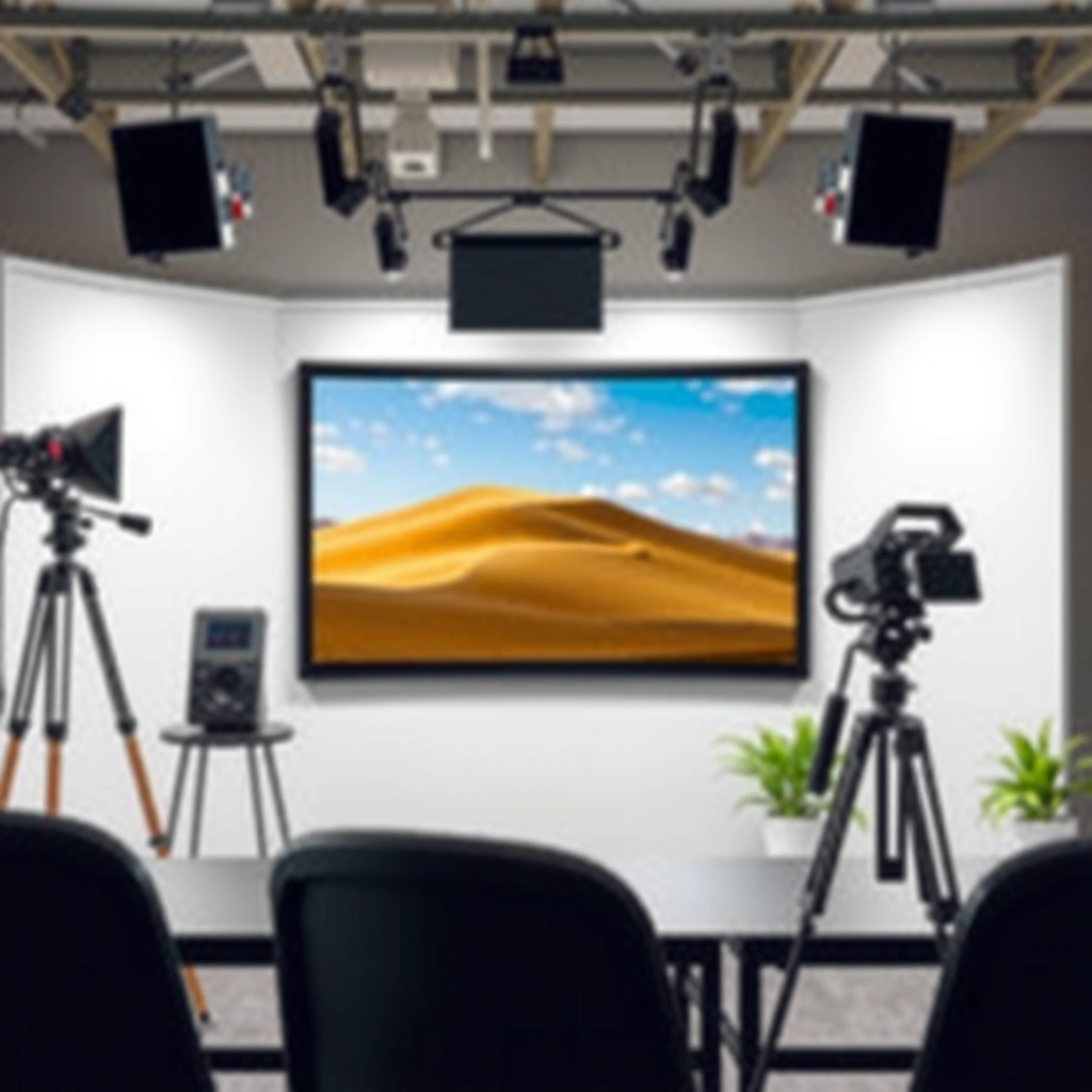 Illustration showing scenarios when a projector screen is necessary and when it isn't for optimal viewing.