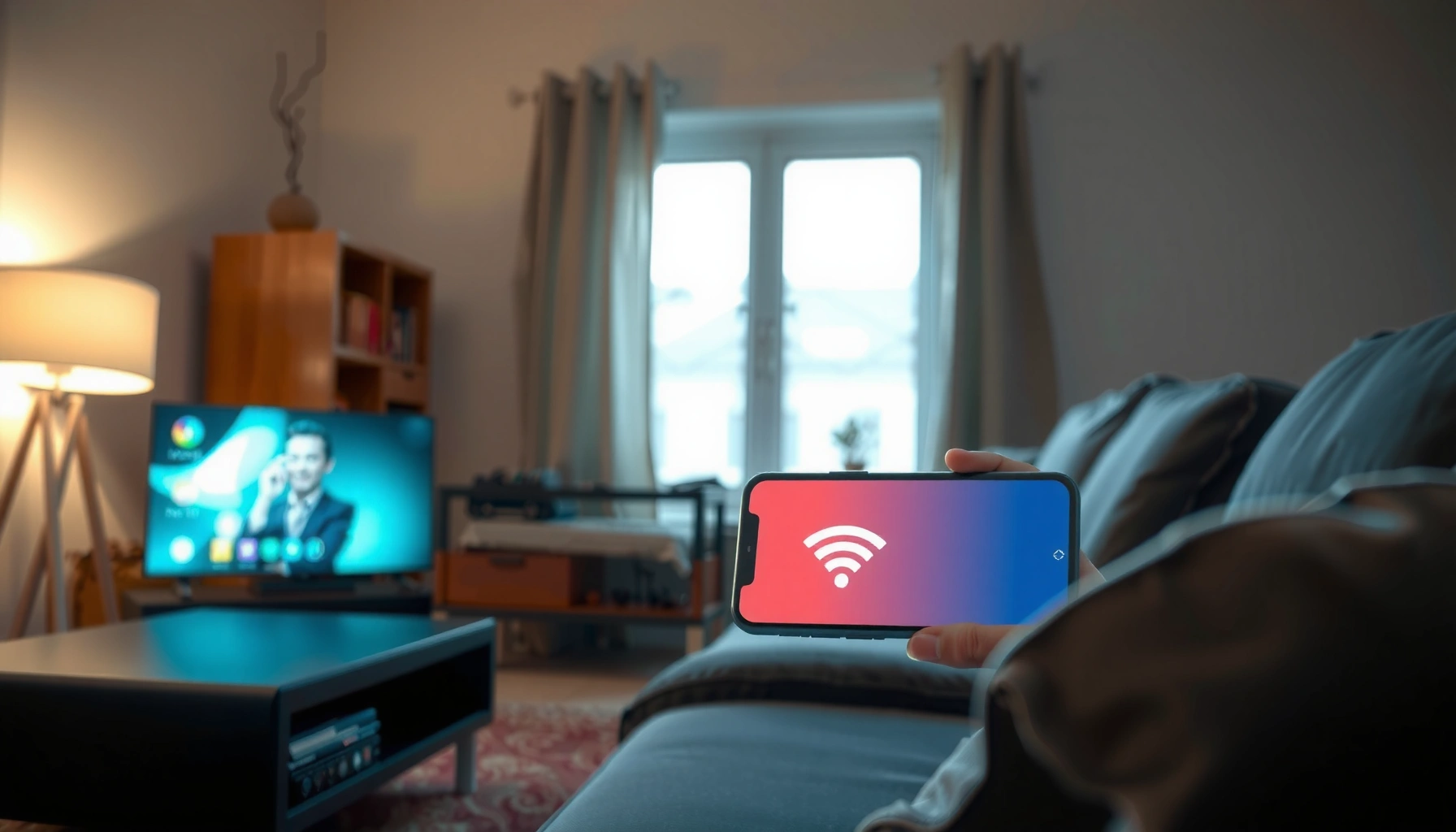 Step-by-step guide to connect to WiFi, showing devices and connection process.