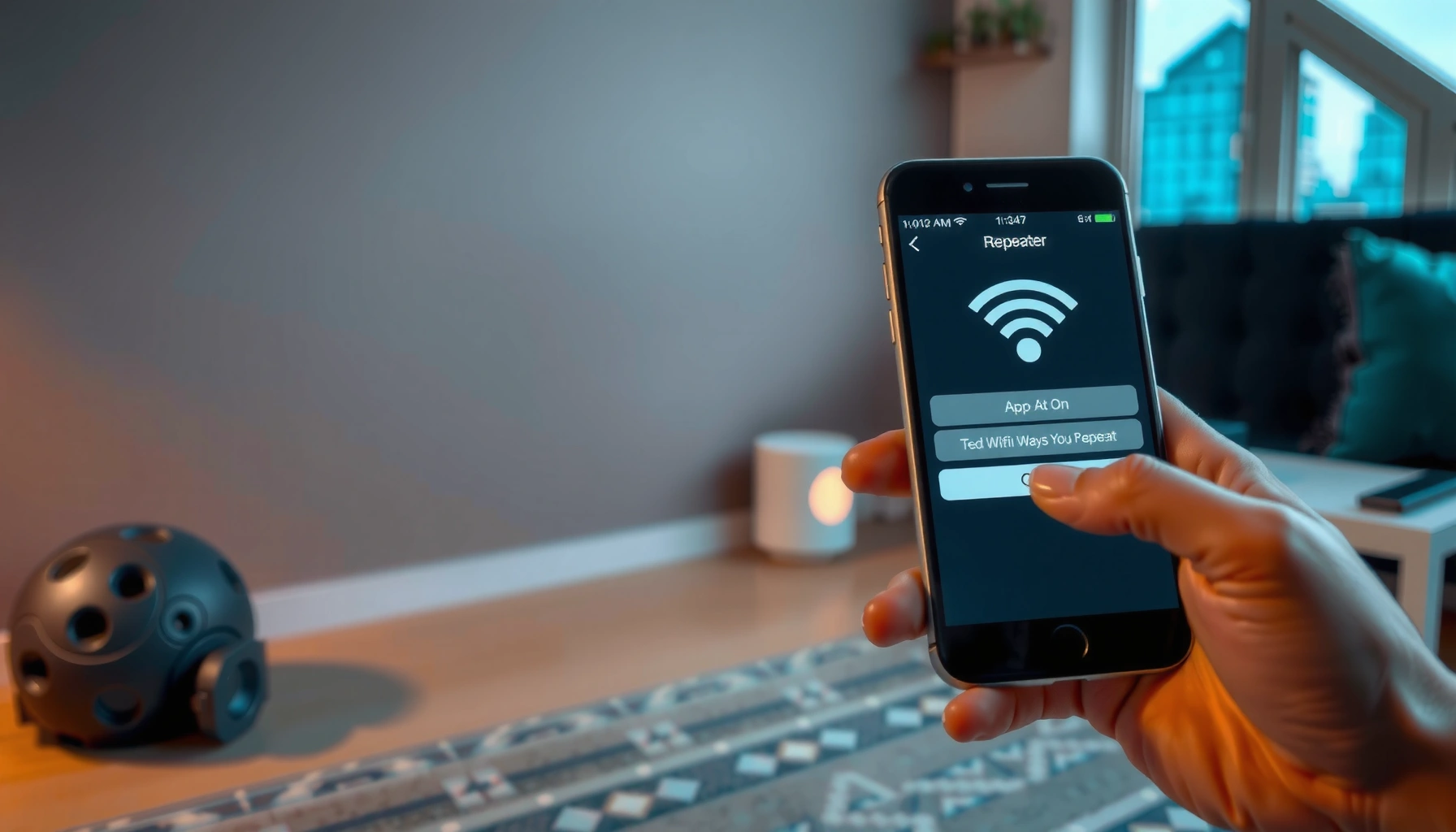 Step-by-step setup of a WiFi repeater for improved internet coverage and connectivity.