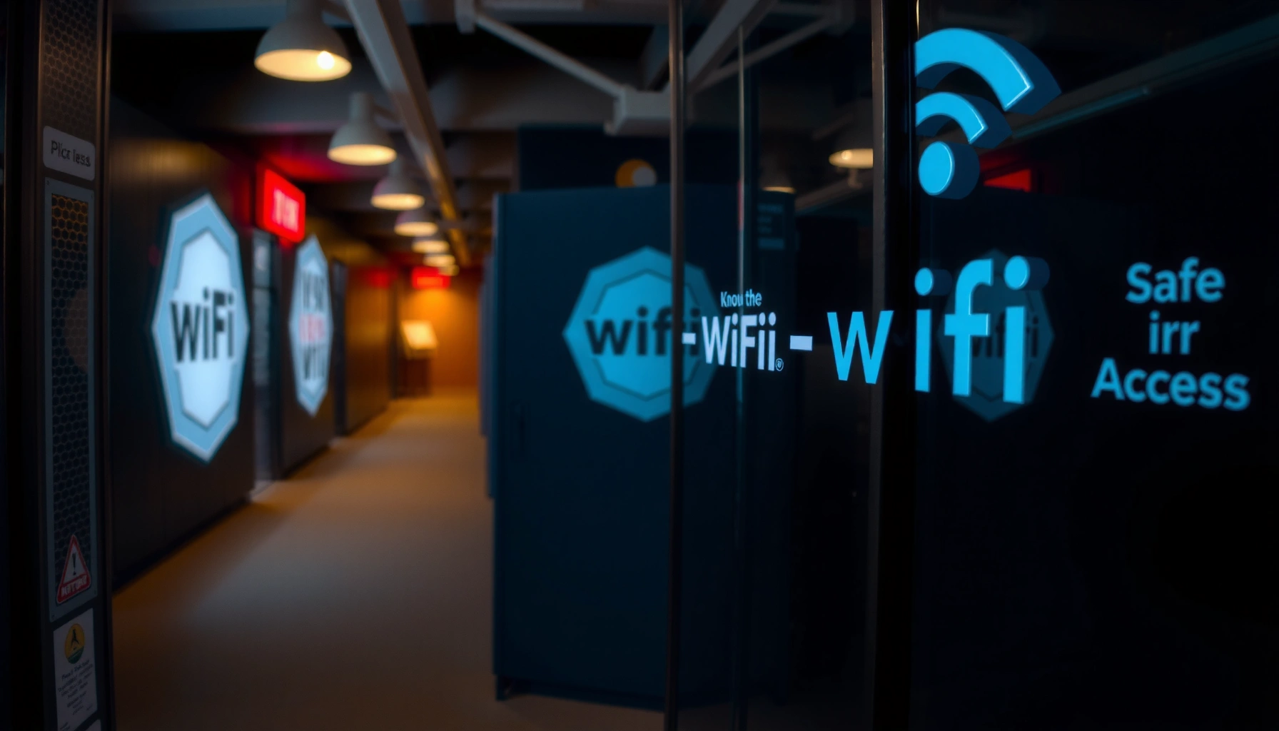 Illustration of safe methods to find WiFi passwords for secure internet access.