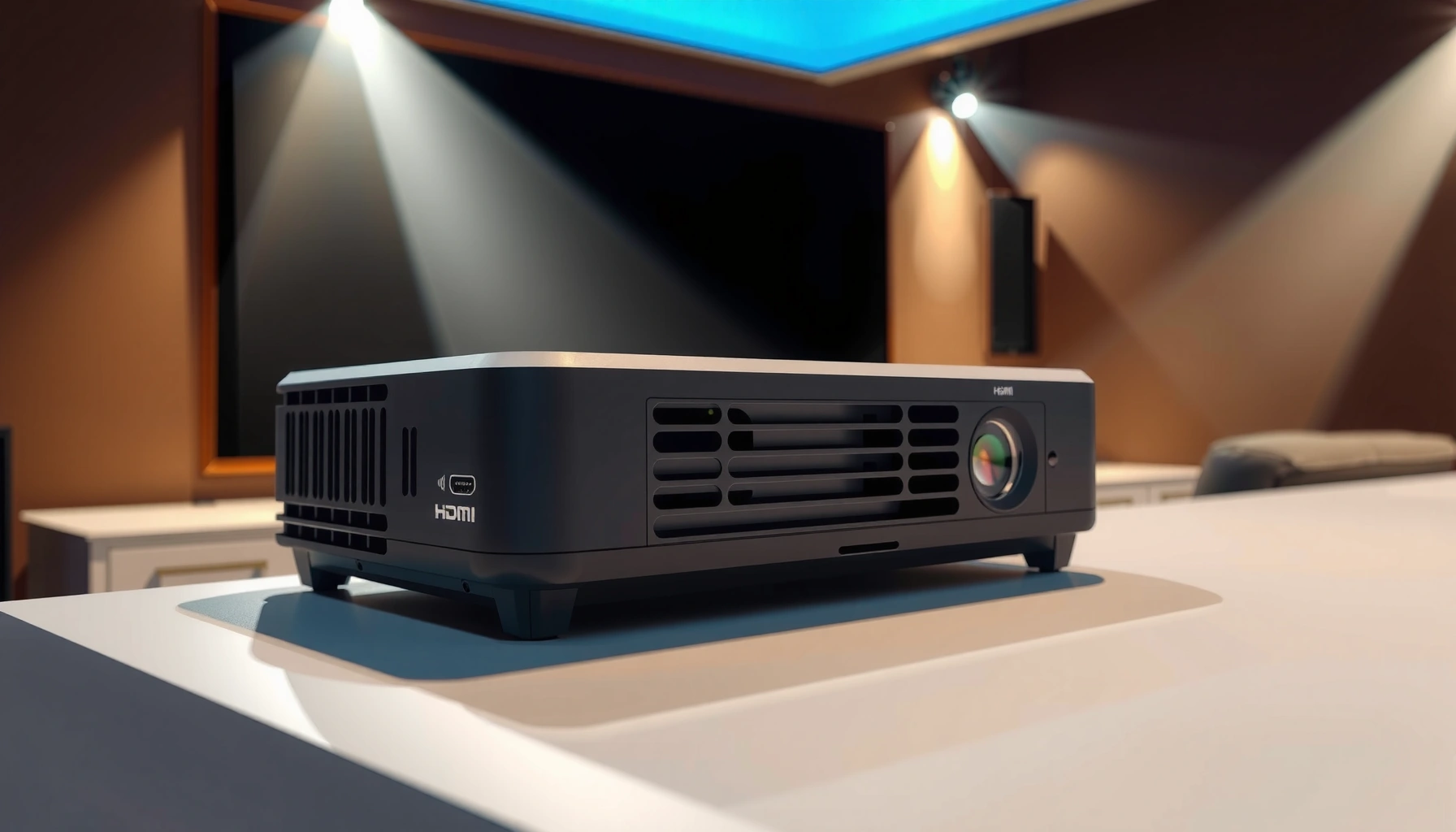 Step-by-step guide on adding Bluetooth functionality to a projector.