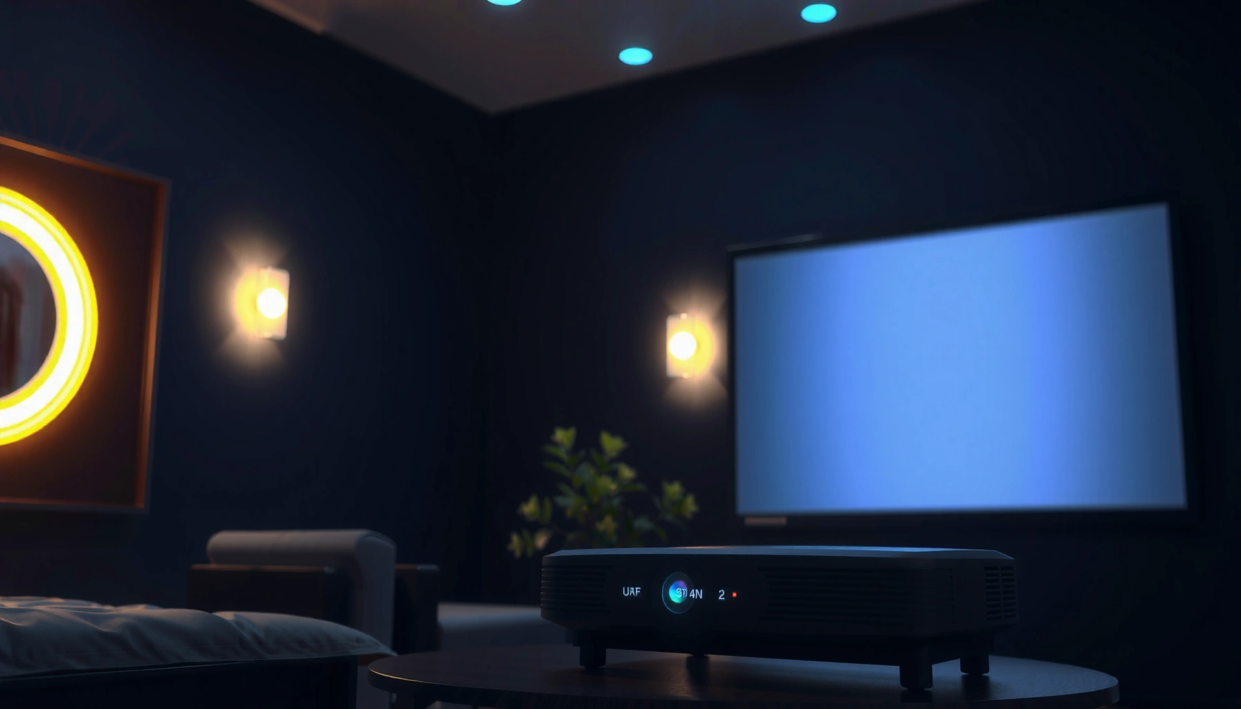 Step-by-step guide on how to change brightness settings on a projector.