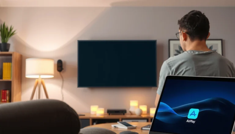Step-by-step guide for using AirPlay to connect to a projector.