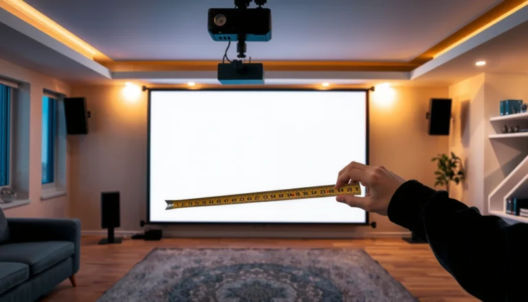 Step-by-step guide on how to calculate the throw ratio of a projector for optimal placement.