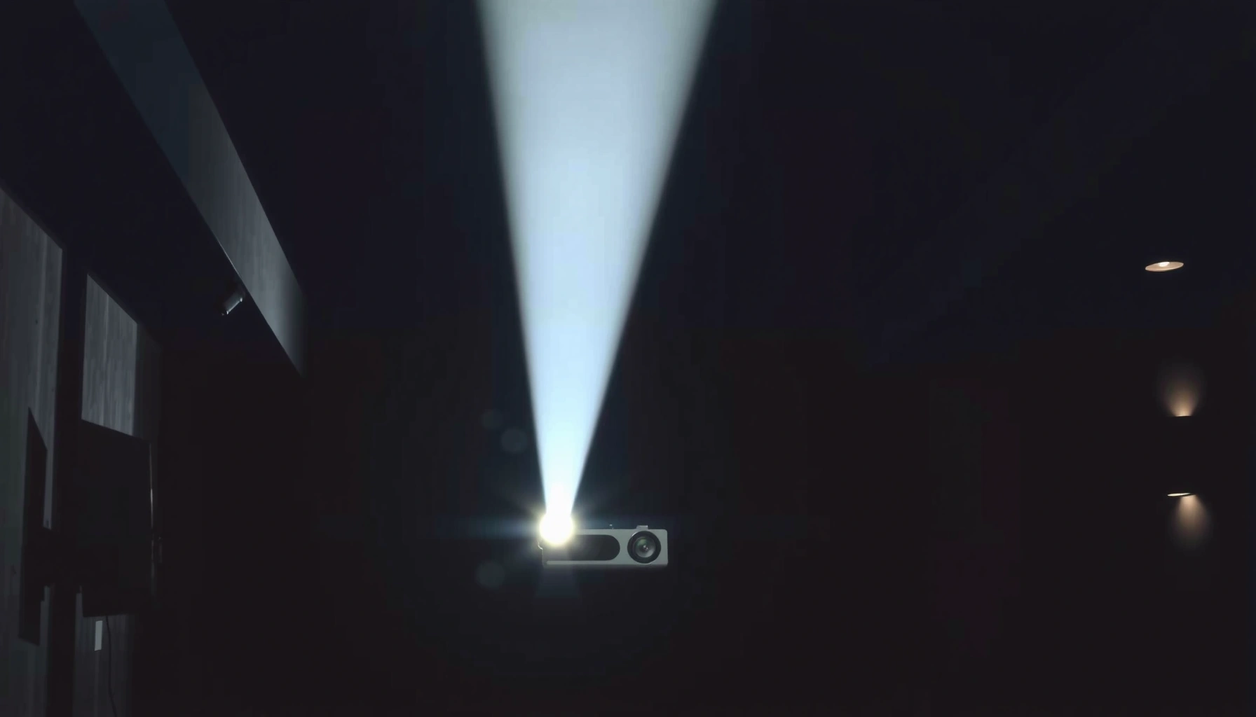 Step-by-step guide on calculating throw ratio for projectors, with visual aids and examples.