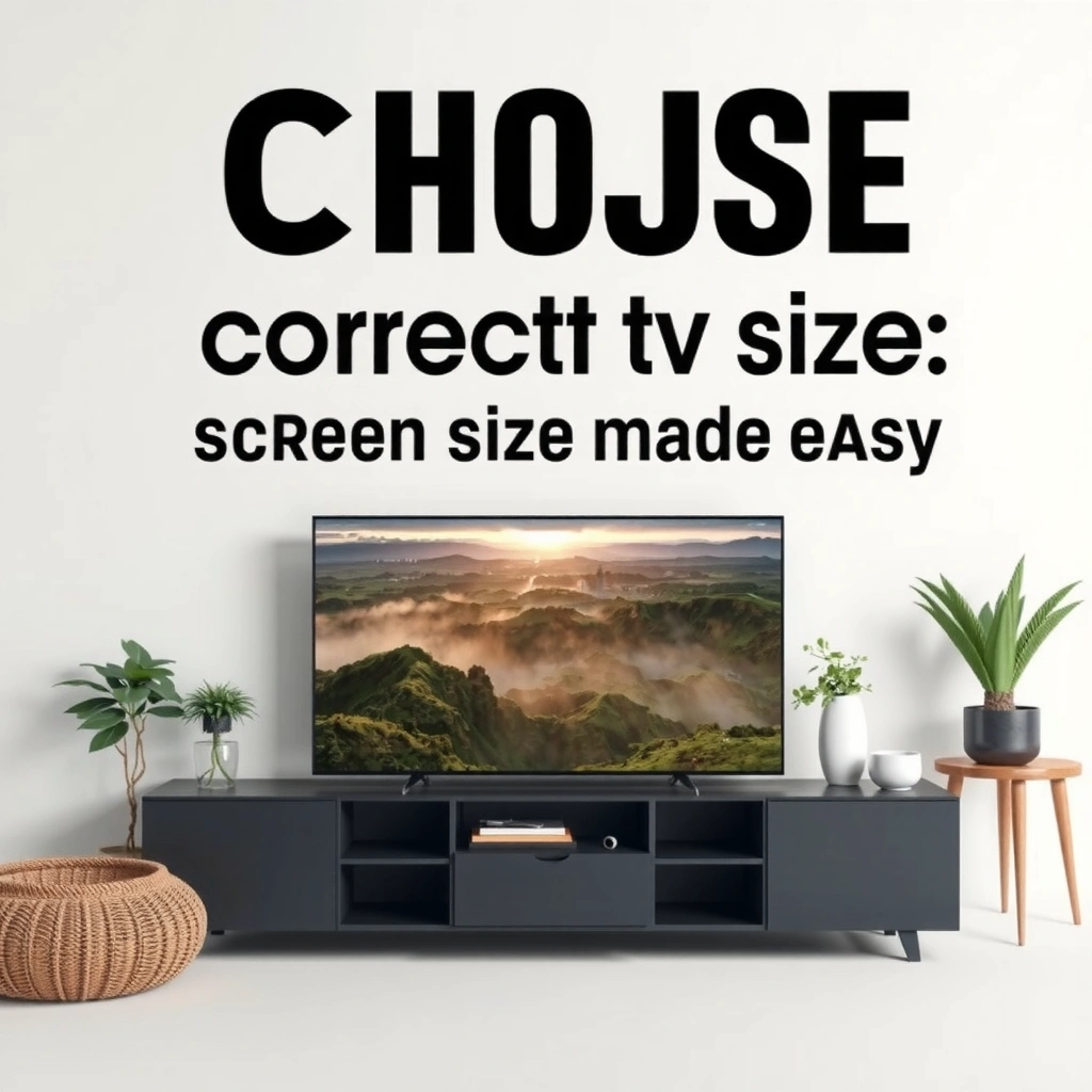 Diagram showing how to determine TV size based on viewing distance for optimal viewing experience