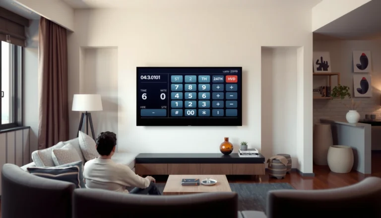 Illustration of how to calculate TV size based on room distance for optimal viewing experience