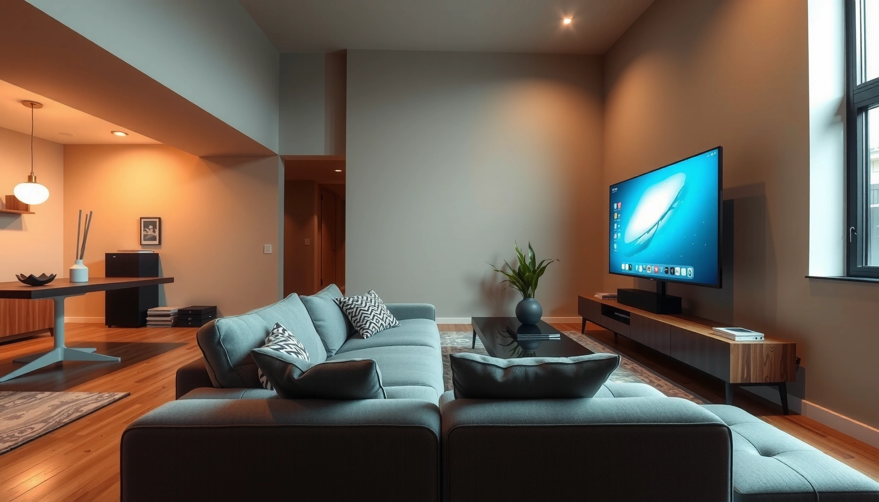 Diagram illustrating how to calculate TV size based on viewing distance for optimal viewing experience