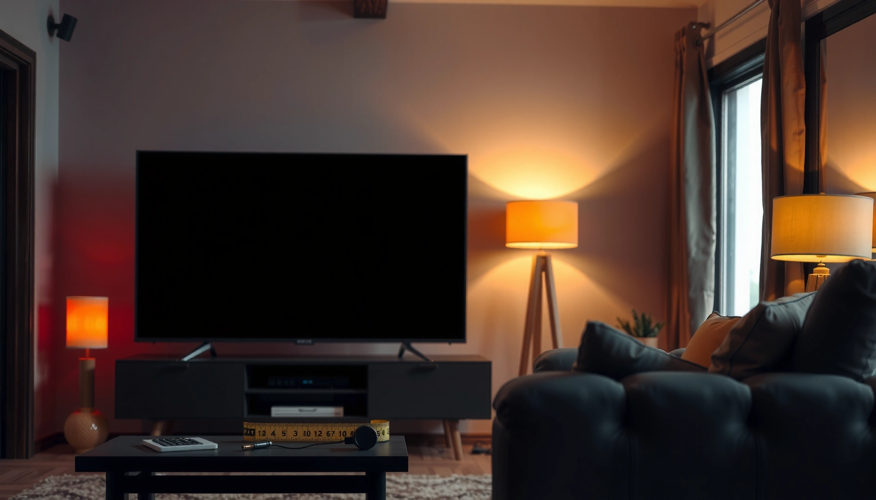Diagram illustrating how to calculate the optimal viewing distance for a TV.