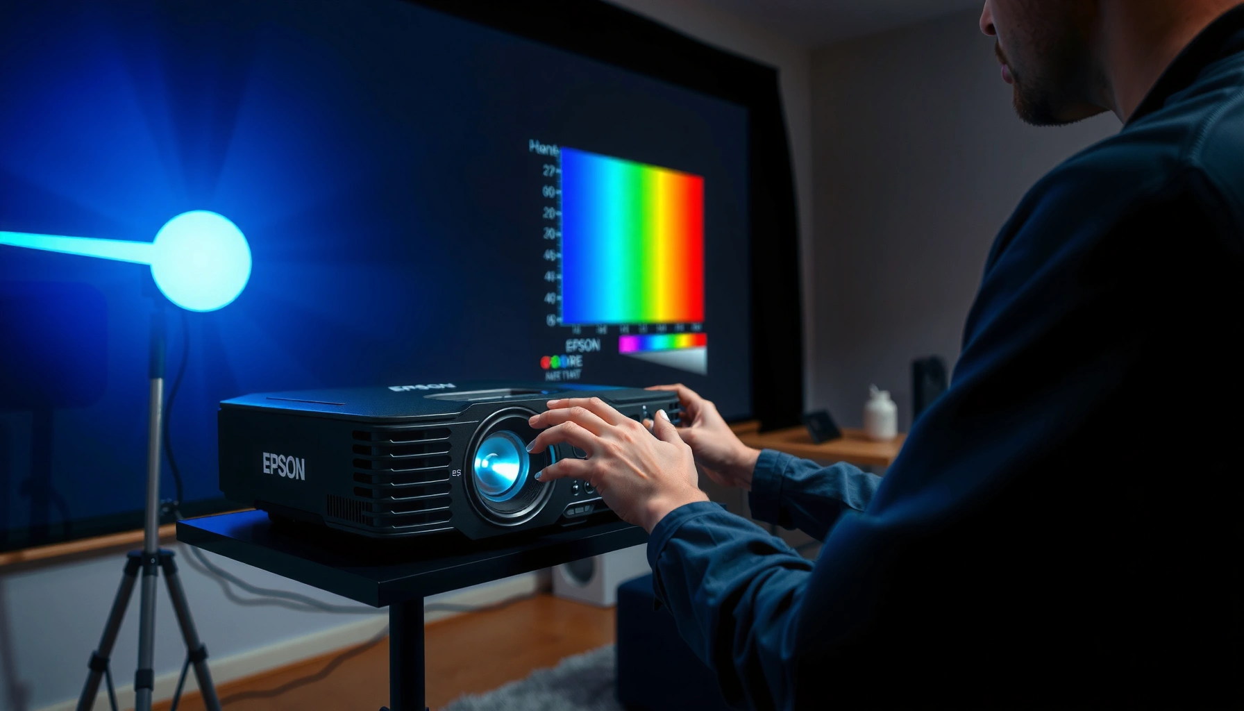 Step-by-step guide on how to calibrate an Epson projector for accurate color and focus