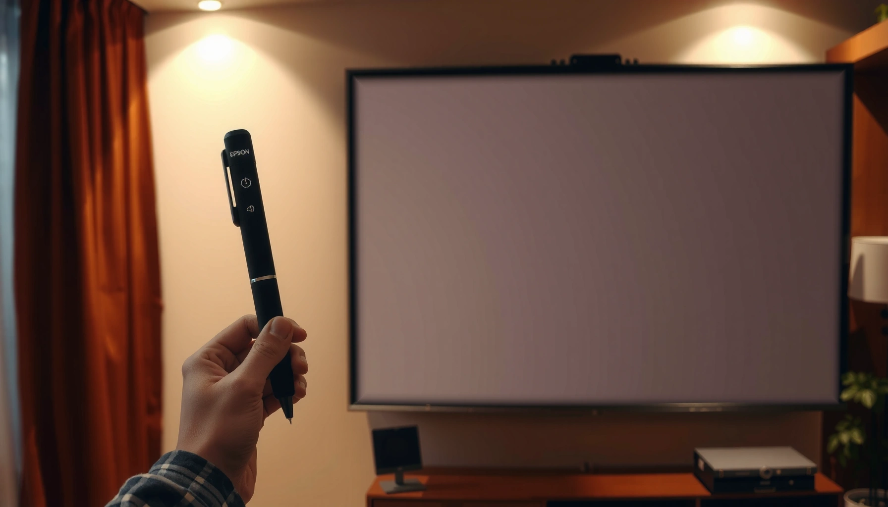 Step-by-step guide on how to calibrate an Epson projector pen for accurate presentations.