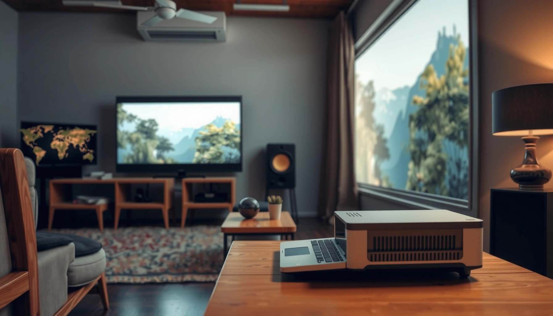 Step-by-step guide on how to cast a laptop screen to a projector for presentations.