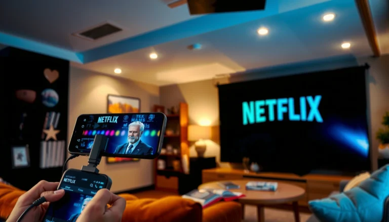 Step-by-step guide on how to cast Netflix to a projector for a larger viewing experience.