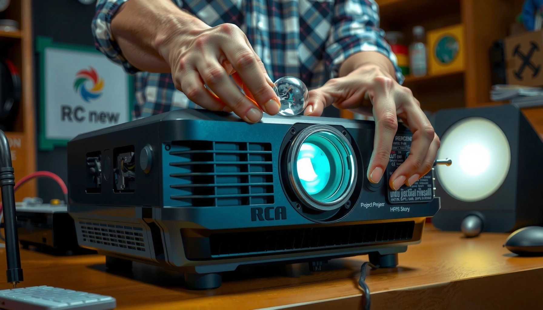 Step-by-step guide to changing the bulb in an RCA projector for optimal performance.
