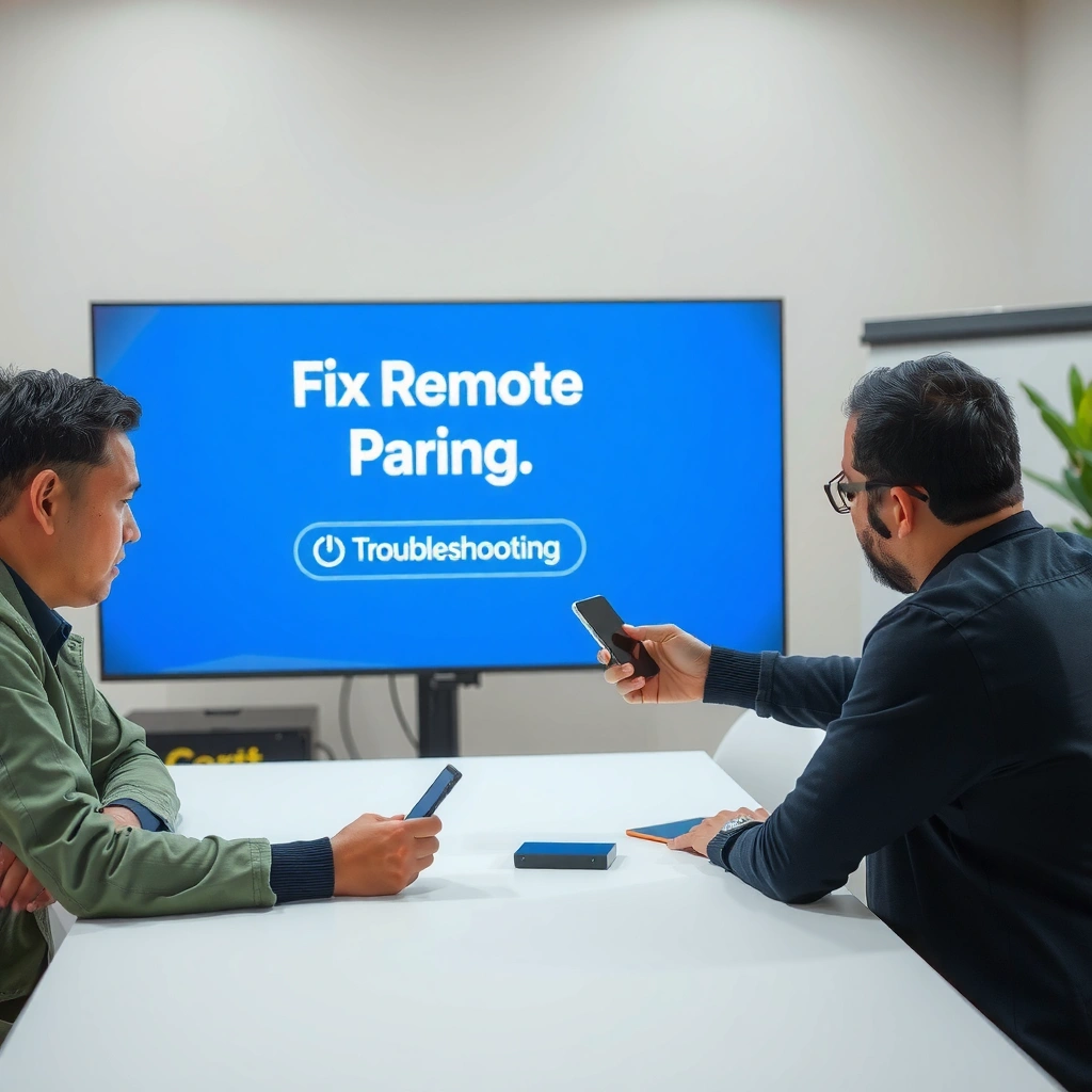 Image showing how to check power and batteries for VIDAA remote pairing issues