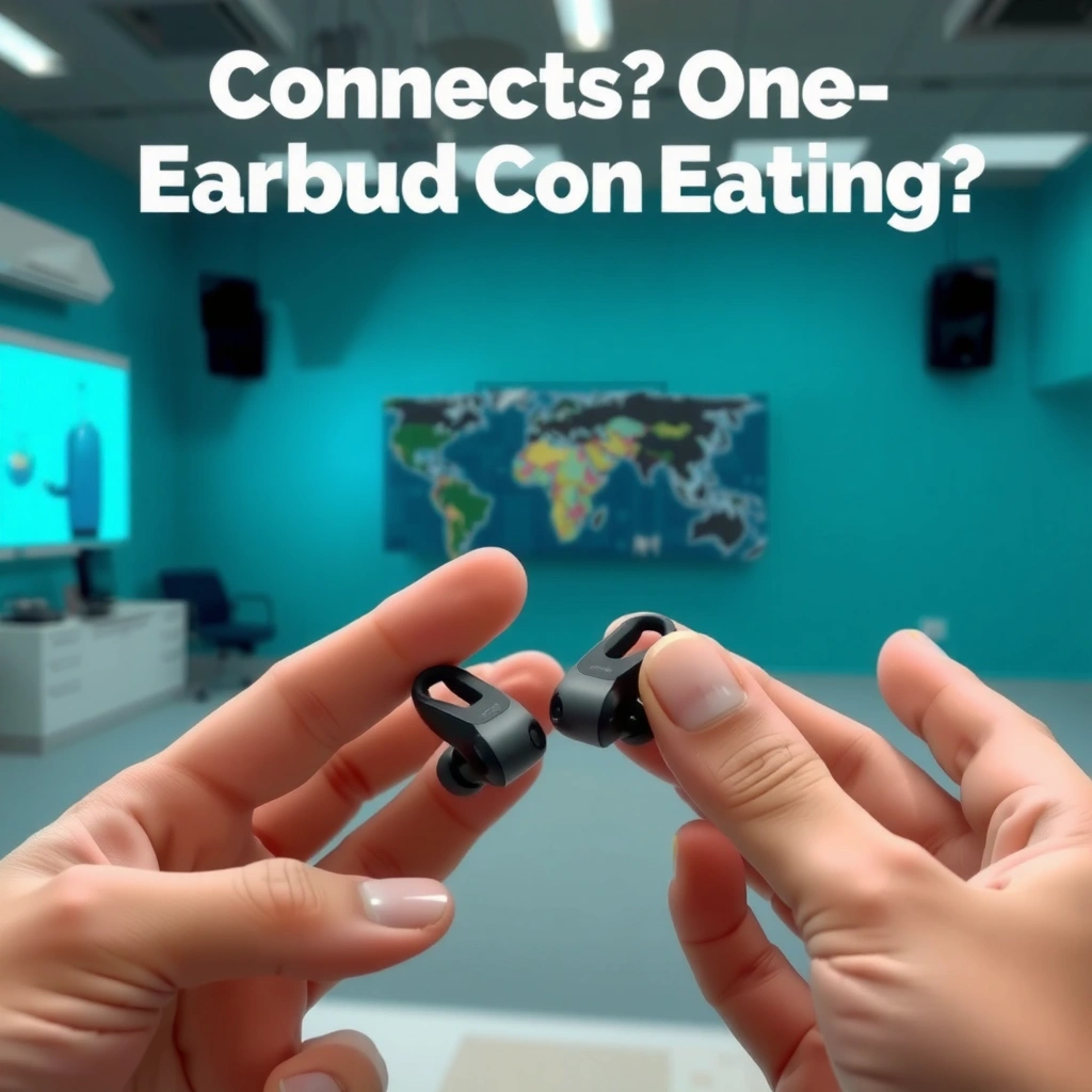 Image showing how to check left and right earbud pairing for connectivity issues.