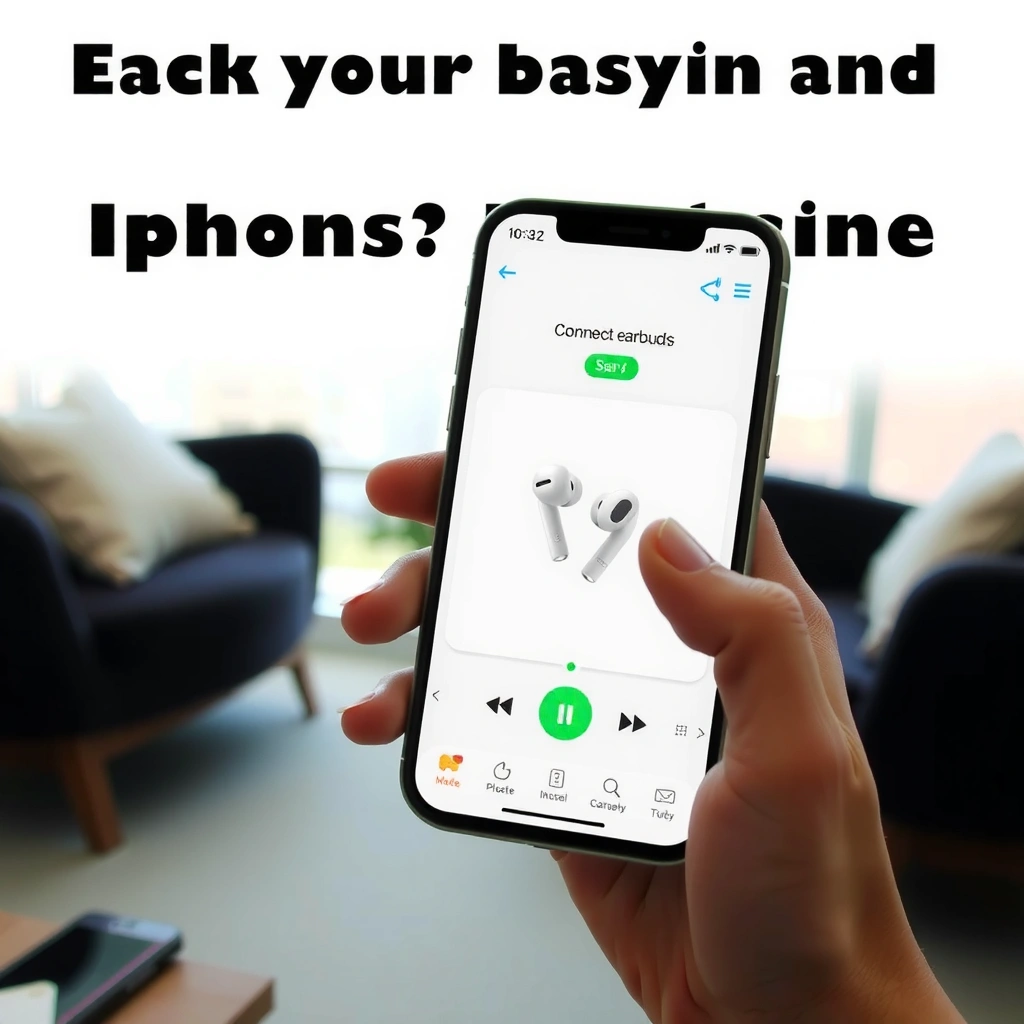 Image showing different types of earbuds connection options for iPhone compatibility.