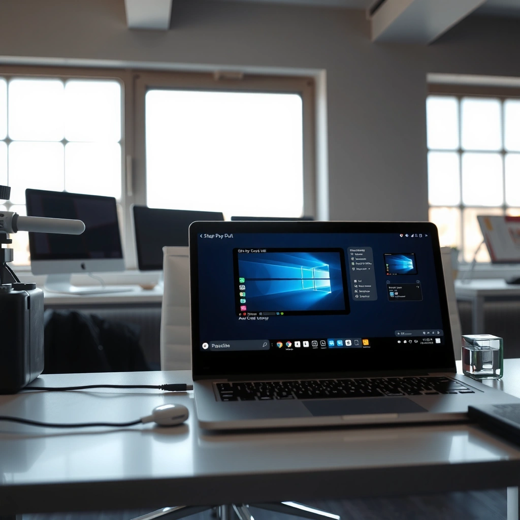 Image showing various projector inputs and laptop ports for screen casting setup.