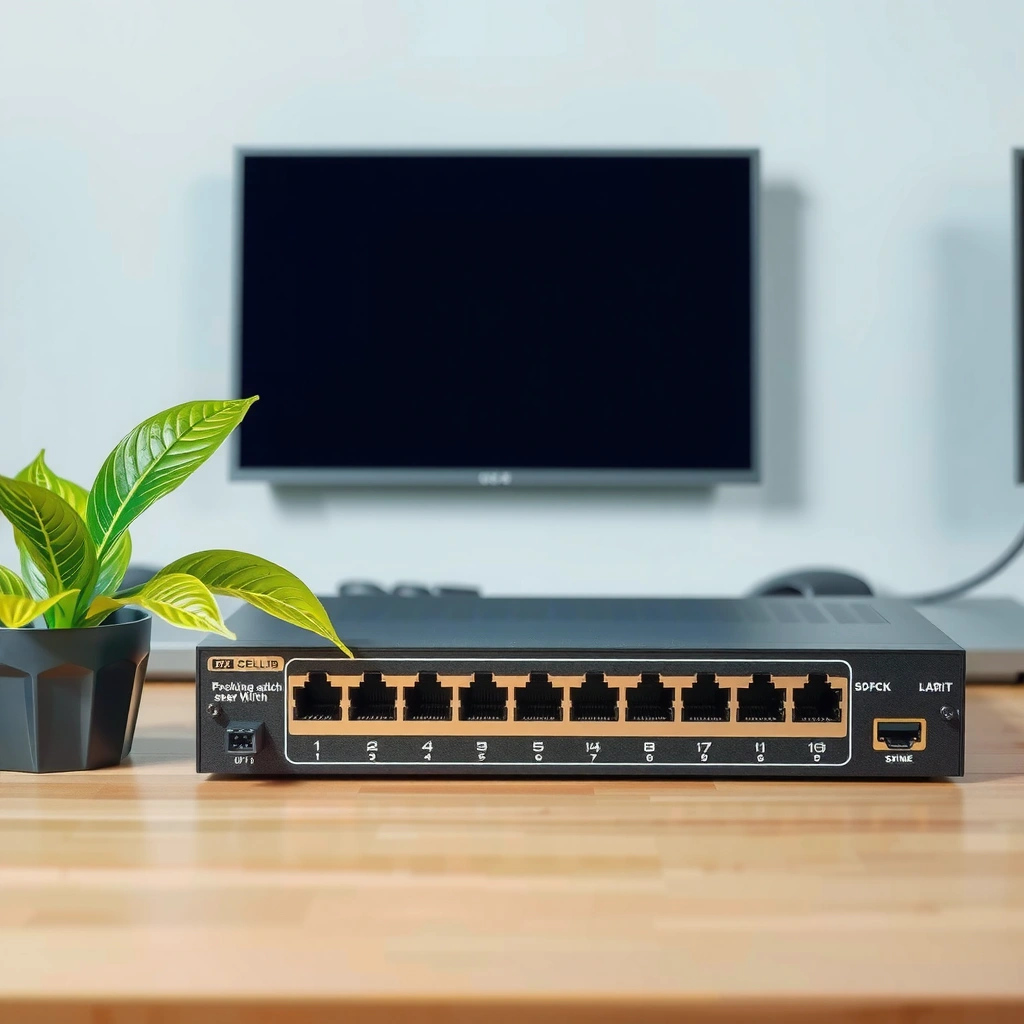 Diagram showing optimal port selection and placement for an Ethernet switch setup.
