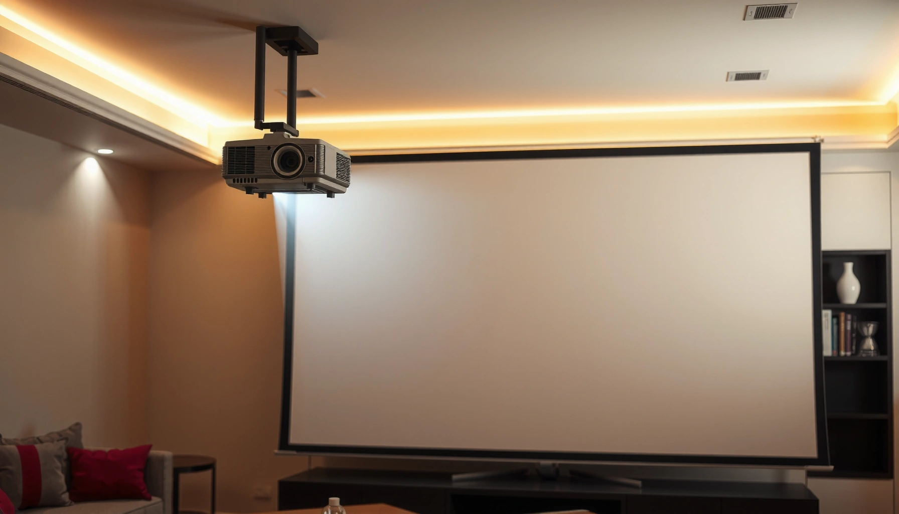 A person comparing different movie projectors for home use, focusing on key buying steps.