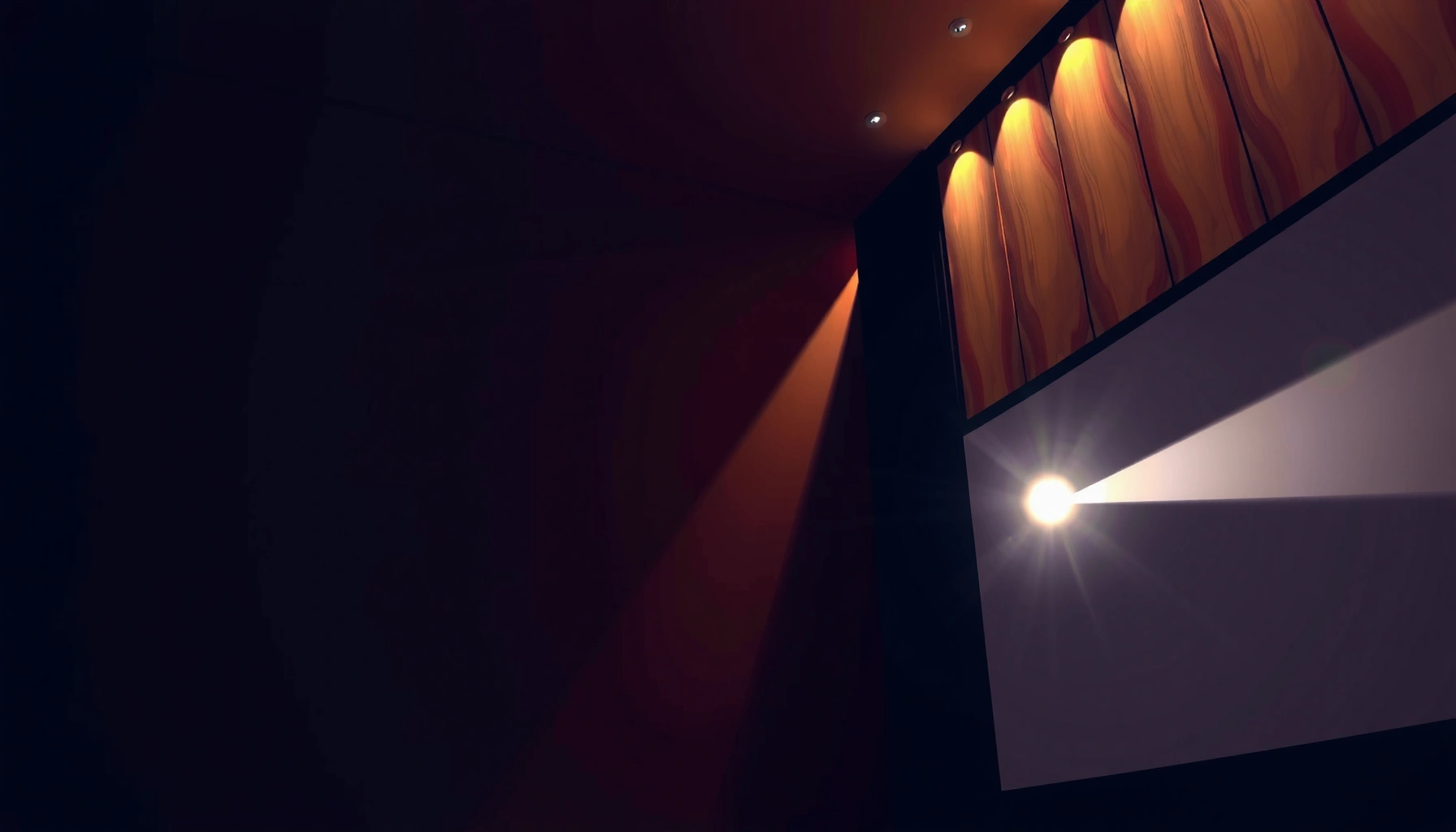 A projector displaying brightness levels in ANSI lumens for optimal viewing experience.