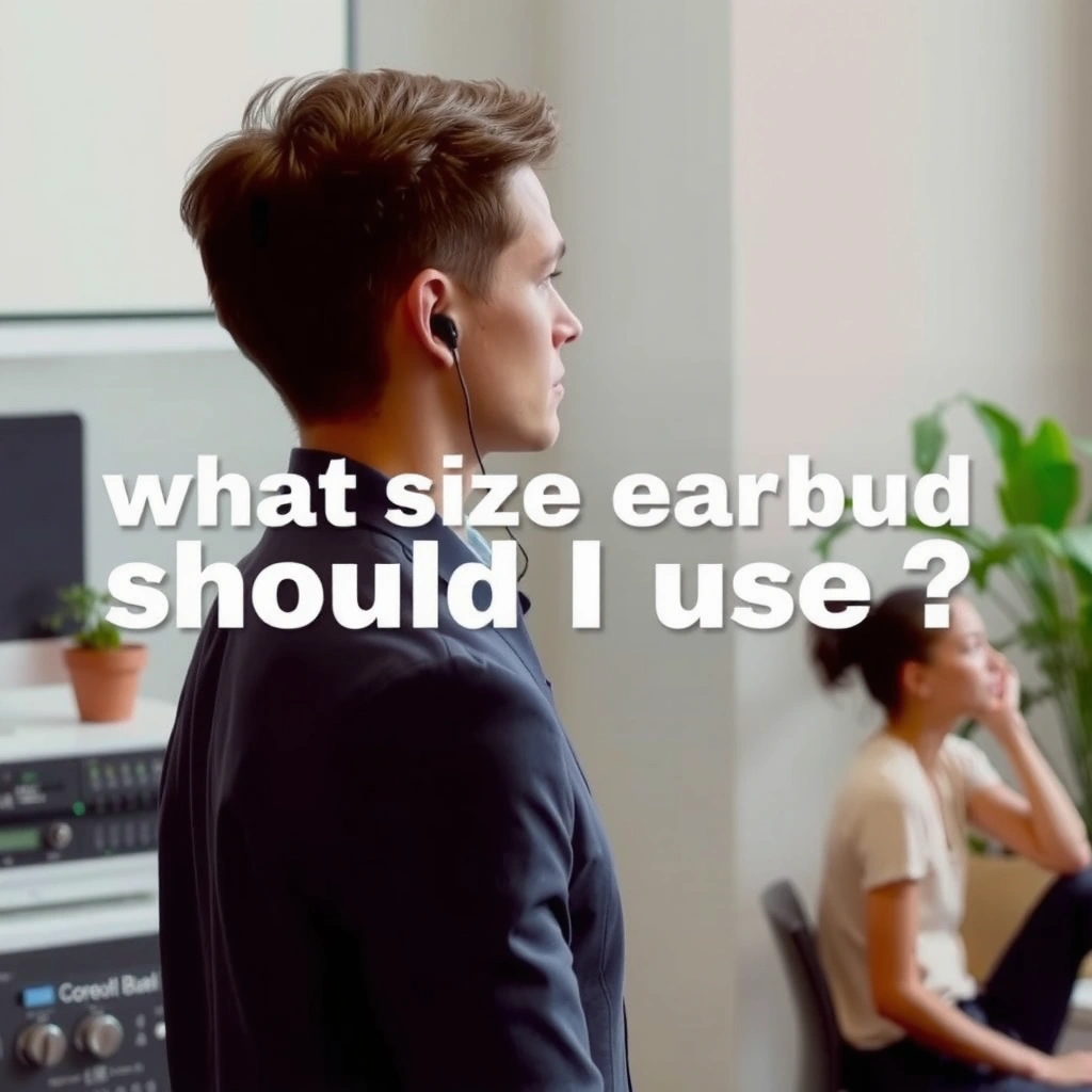 A visual guide on selecting the right earbud tip size for a comfortable fit.
