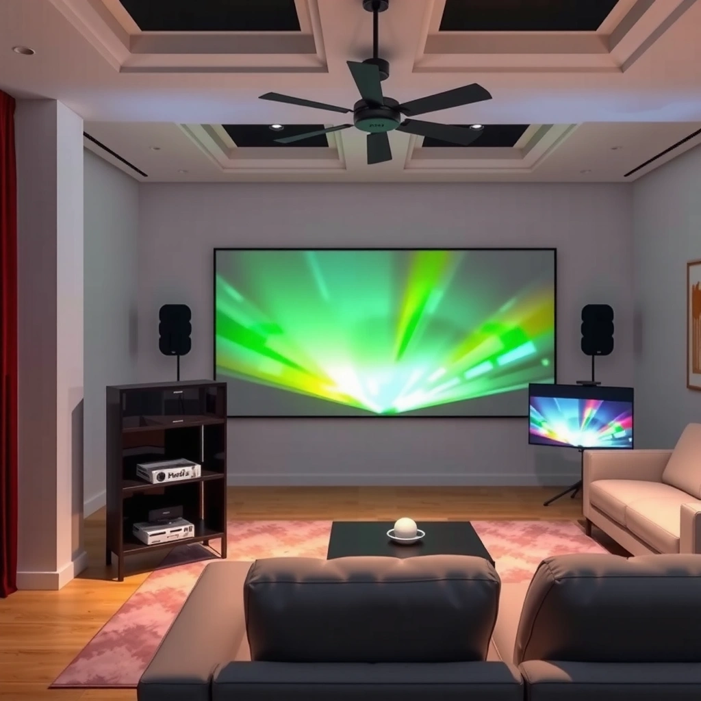 Illustration showing how to choose the right lumens for a projector based on room size and lighting conditions.