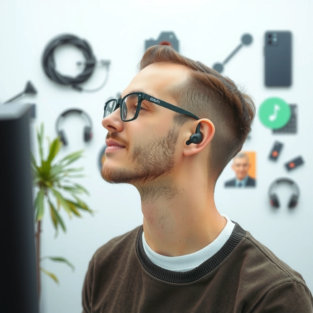 A person selecting the appropriate earbud size for a comfortable fit and optimal sound quality.