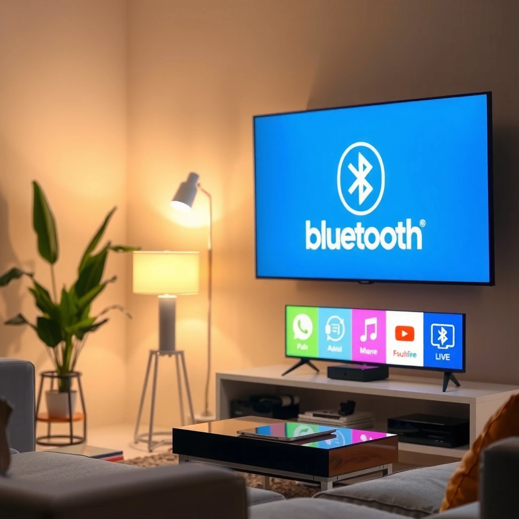 Illustration of common causes for Bluetooth disconnects on Smart TVs, including interference and software issues.