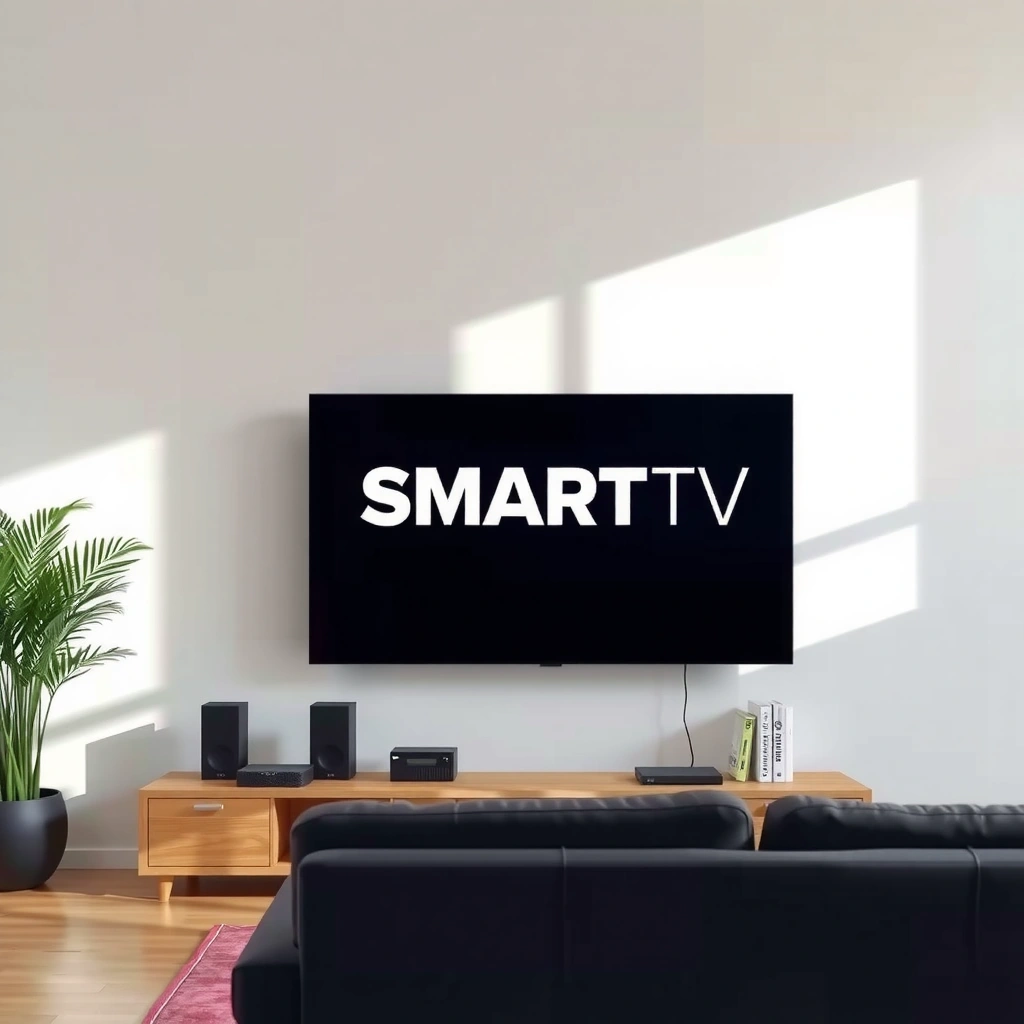 Illustration of common causes for a smart TV stuck on the logo screen, including power issues and software glitches.