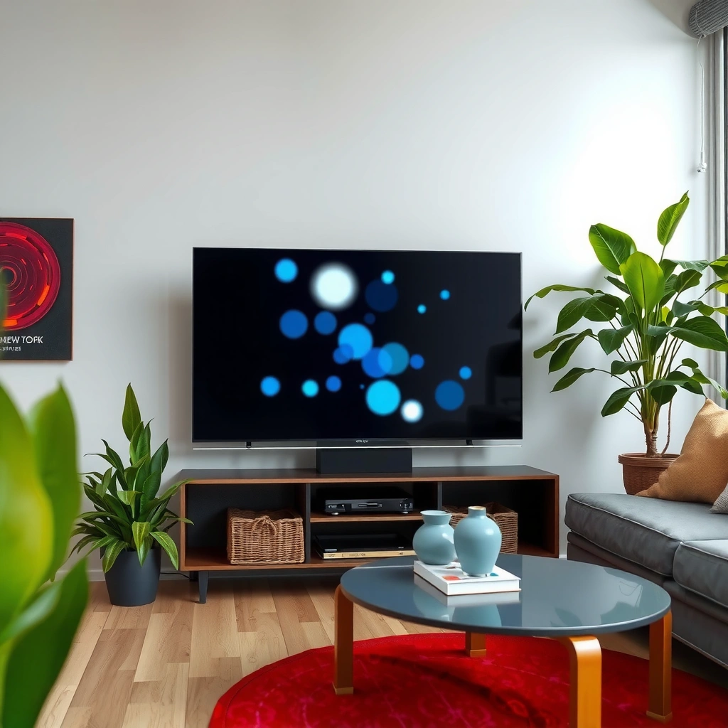 Illustration of common causes for white spots on a Smart TV screen, including dust and screen damage.