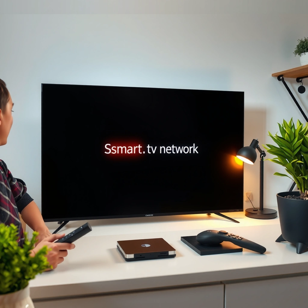 Illustration of common causes for Smart TV network error messages, including Wi-Fi issues and settings problems.