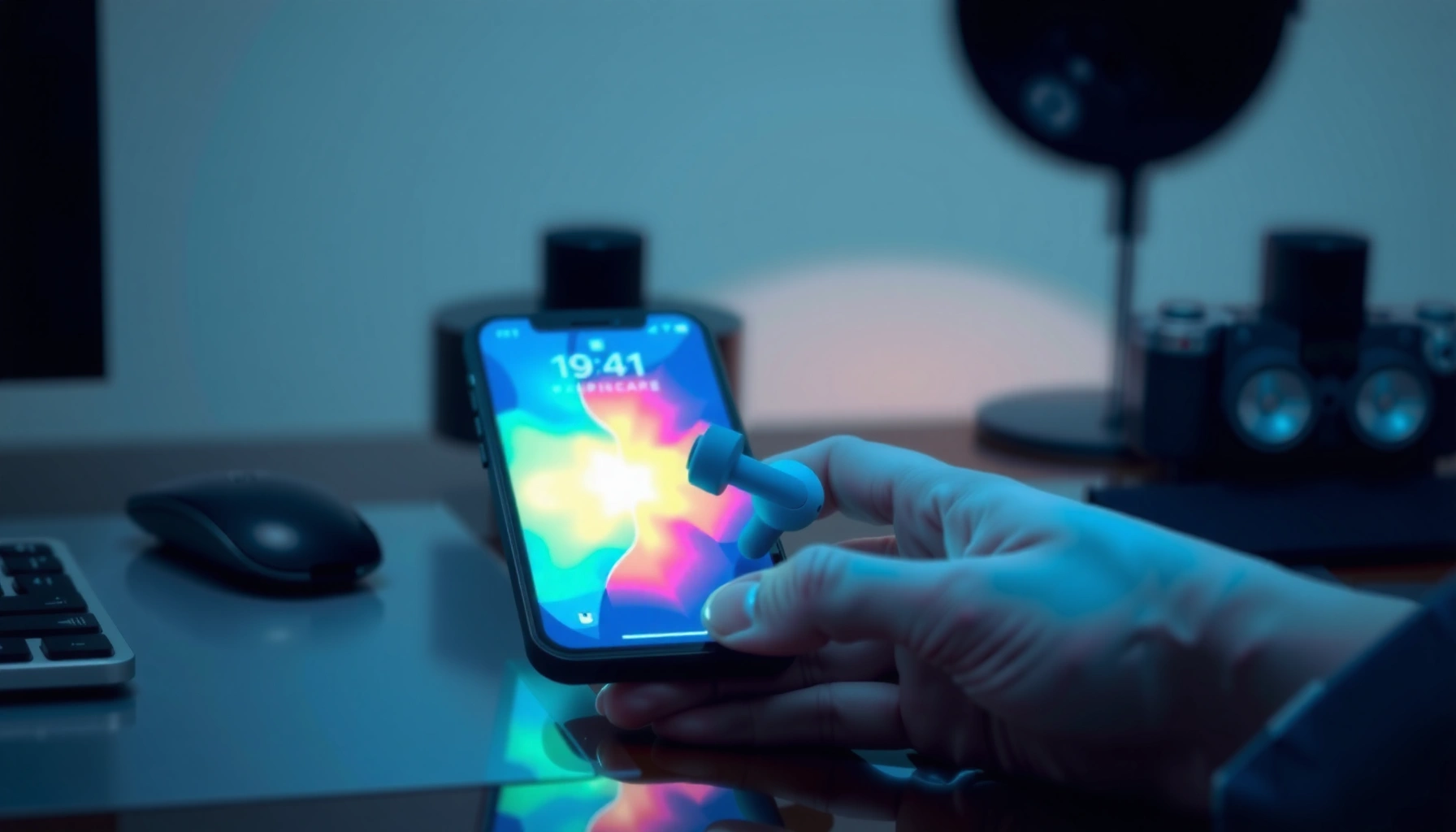Step-by-step setup guide for connecting Bluetooth earbuds to devices.
