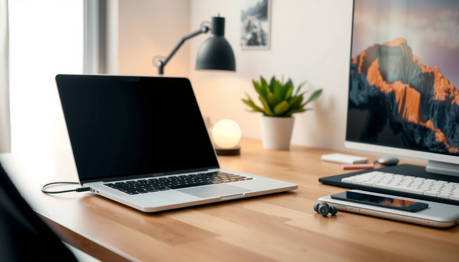 Step-by-step guide on how to connect earbuds to a computer for audio setup.