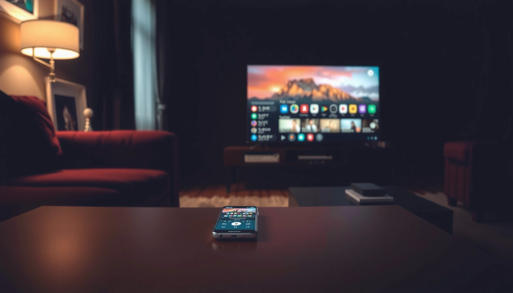 A smart TV displayed with options to control it without a remote, illustrating alternative methods.