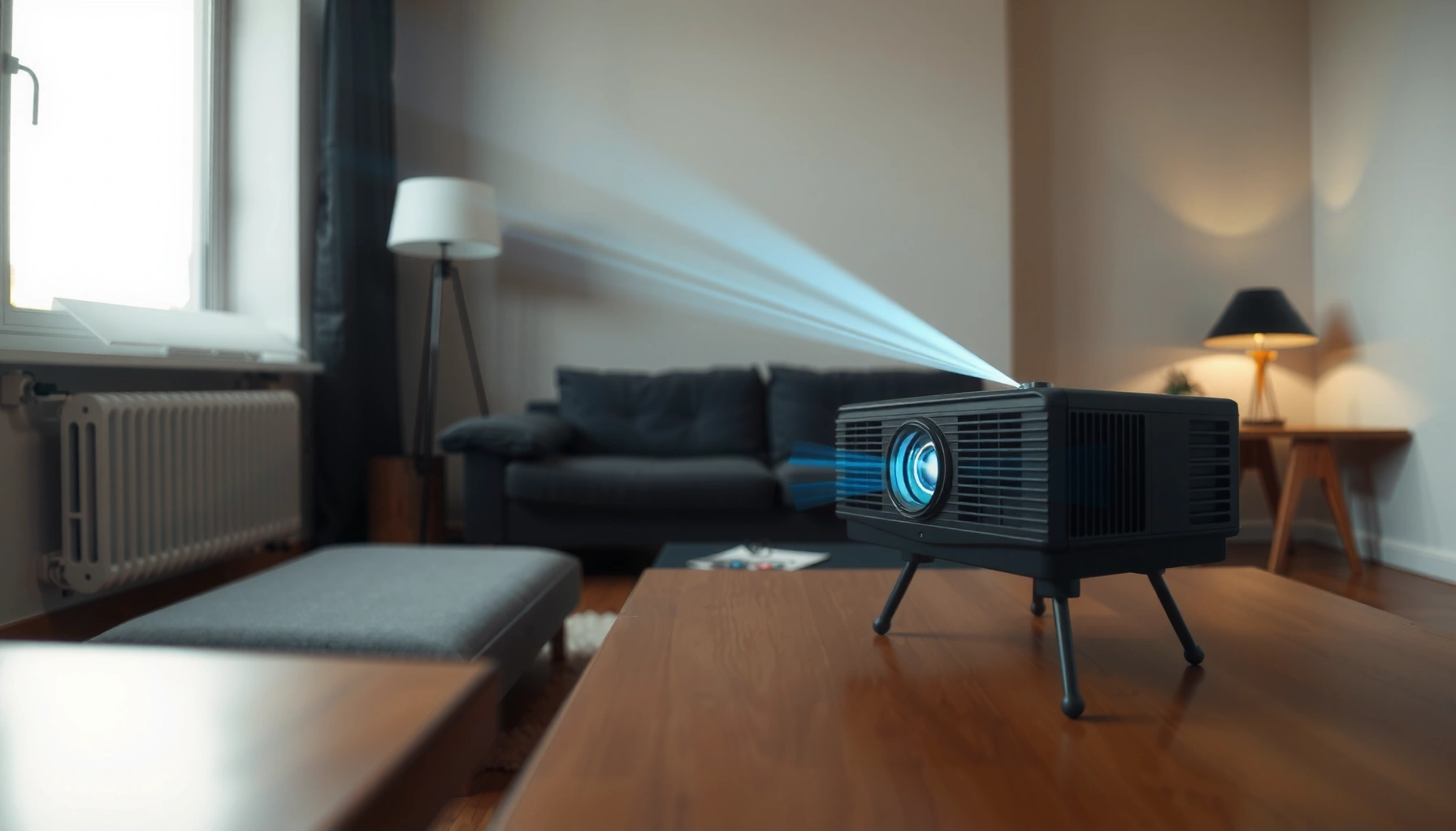 A daylight projector with a focus on lumens, showcasing brightness levels for optimal viewing.