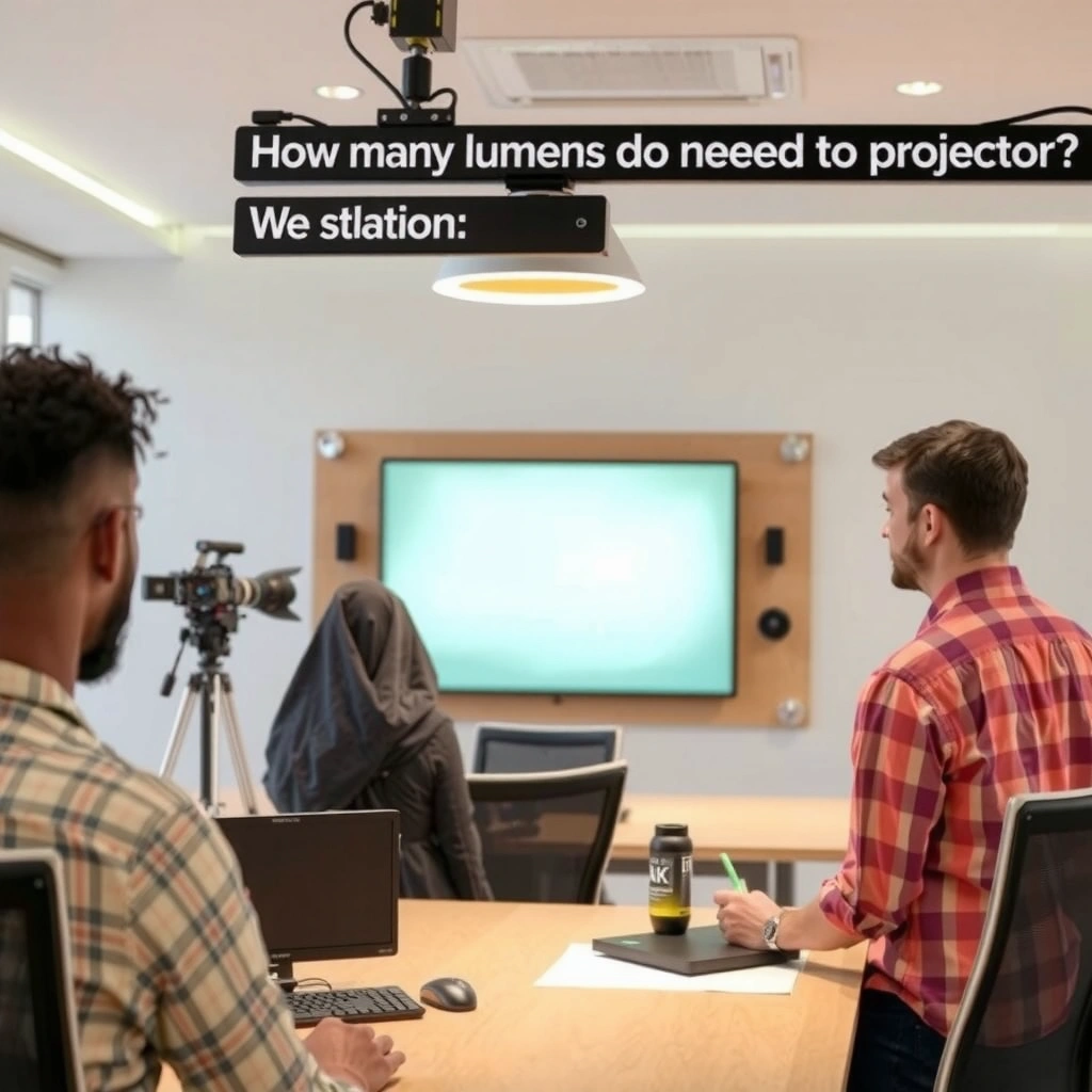 Comparison of daylight and light control effects on projector lumens for optimal viewing.